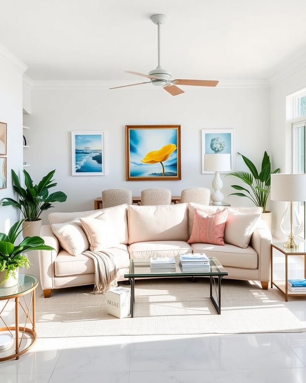 Bright clean Florida living room